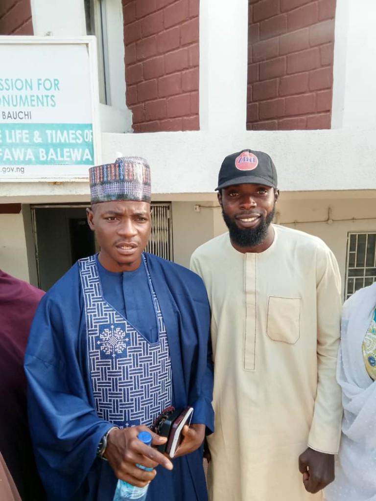 Hon. Aminu Musa with a colleague outside the National Museum, Bauchi.